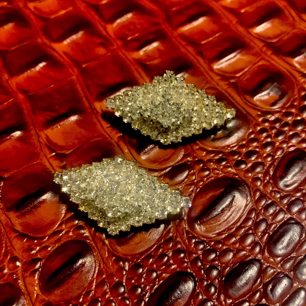 Silver tone clip on earrings